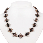 Halskette 7056 - Muranoglas & Süßwasserperlen